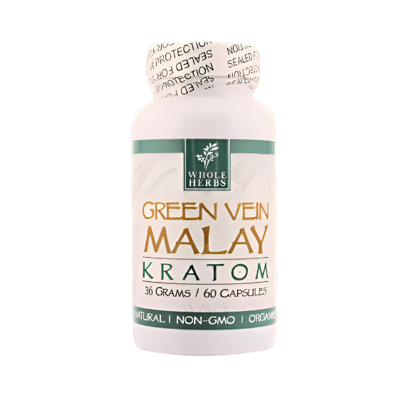 Whole Herbs Green Vein Malay Kratom Capsules