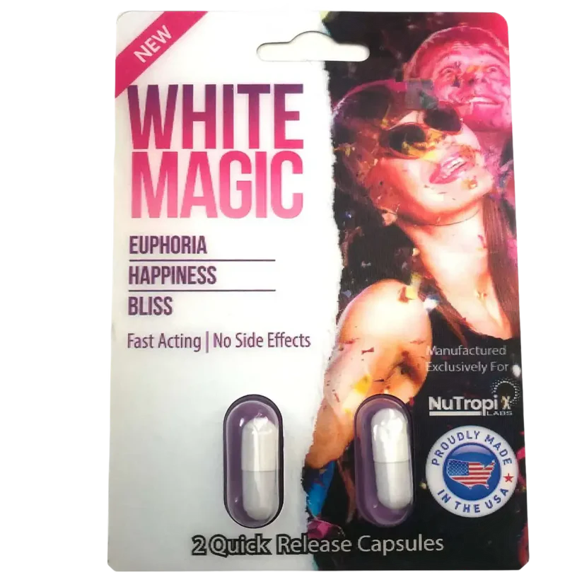 White Magic Capsules Social Lubricant Euphoria Happiness Bliss 2ct