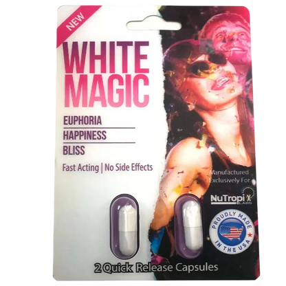 White Magic Capsules Social Lubricant Euphoria Happiness Bliss 2ct