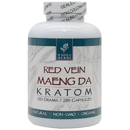 Whole Herbs Red Vein Maeng Da Kratom Capsules