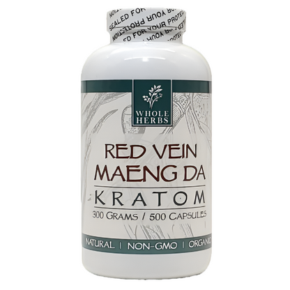 Whole Herbs Red Vein Maeng Da Kratom Capsules