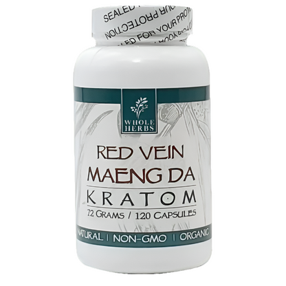 Whole Herbs Red Vein Maeng Da Kratom Capsules