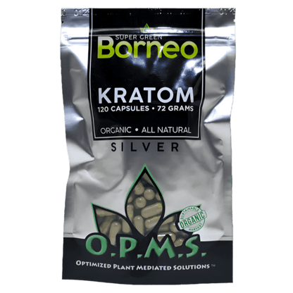 Copy of OPMS Borneo super green kratom silver 120 ct min