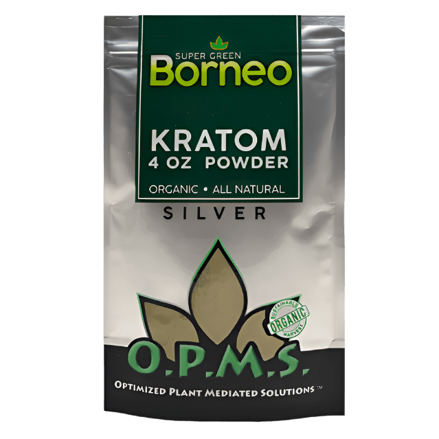 Copy of OPMS Borneo super green kratom silver 4oz powder min