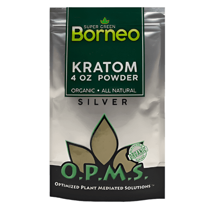 Copy of OPMS Borneo super green kratom silver 4oz powder min
