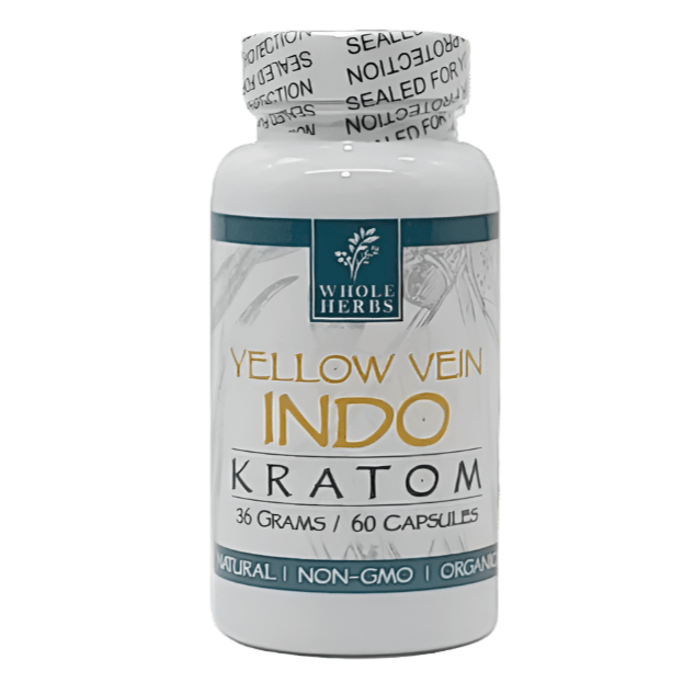 Whole Herbs Yellow Vein Indo Kratom Capsules