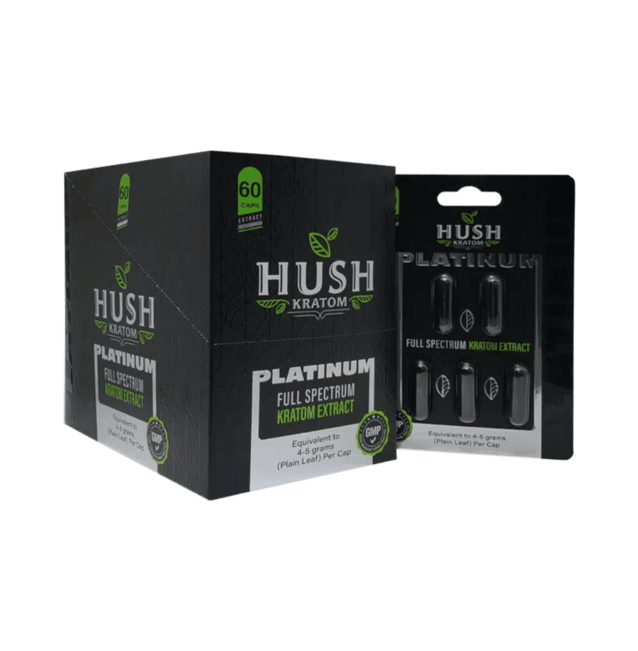 Hush Kratom Platinum Extract Capsules eds