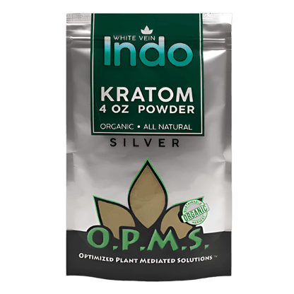 OPMS INDO White vein kratom silver 4oz powder min