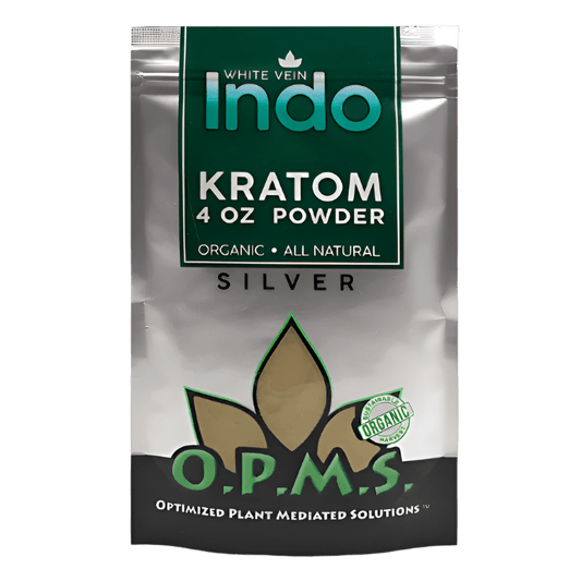 OPMS INDO White vein kratom silver 4oz powder min