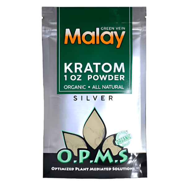 OPMS Malay green Vein kratom silver 1oz powder min