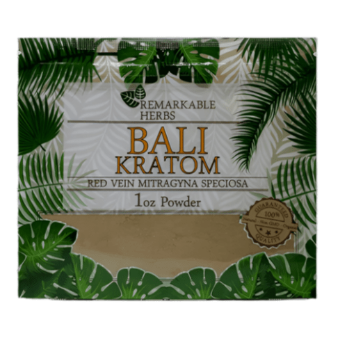 Remarkable herbs BALI KRATOM Red vein 1 oz powder min