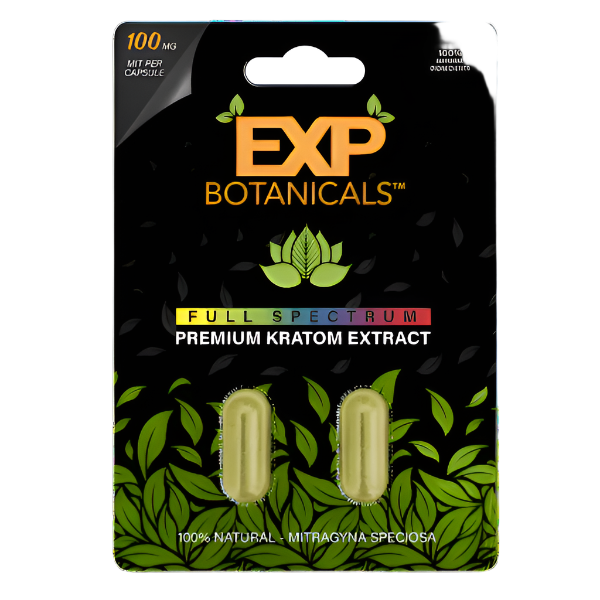 EXP Premium kratom extract capsules 2 count at NuWave Botanicals