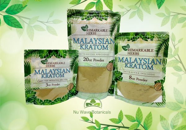 Remarkable Herbs Malaysian Kratom 3oz 20 oz and 8oz