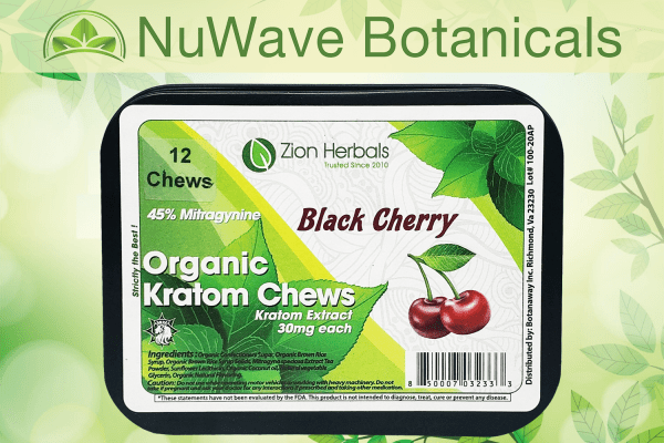 nuwave products zion herbals kratom chews black cherry 30mg 1